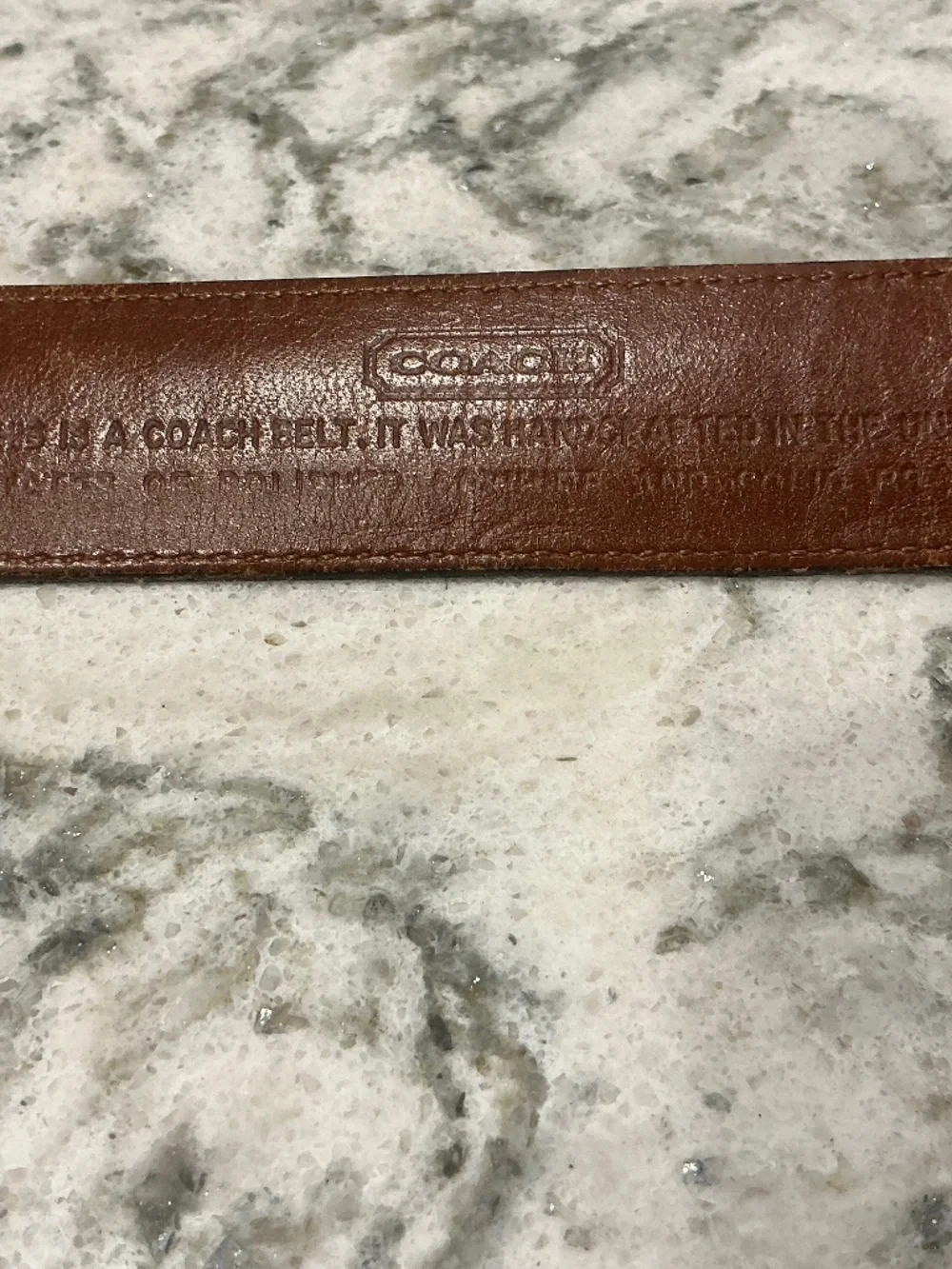 Coach Black leather belt Style 5934 36